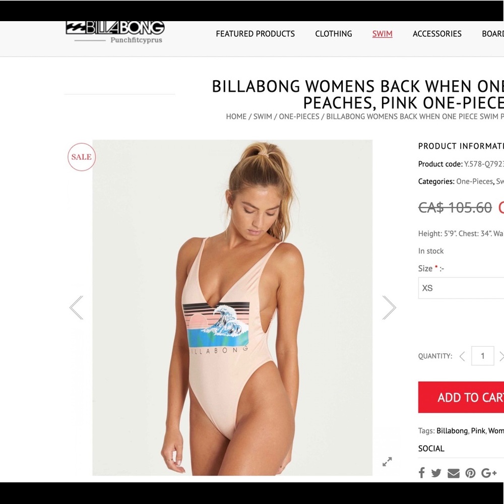 Billabong high cut one piece